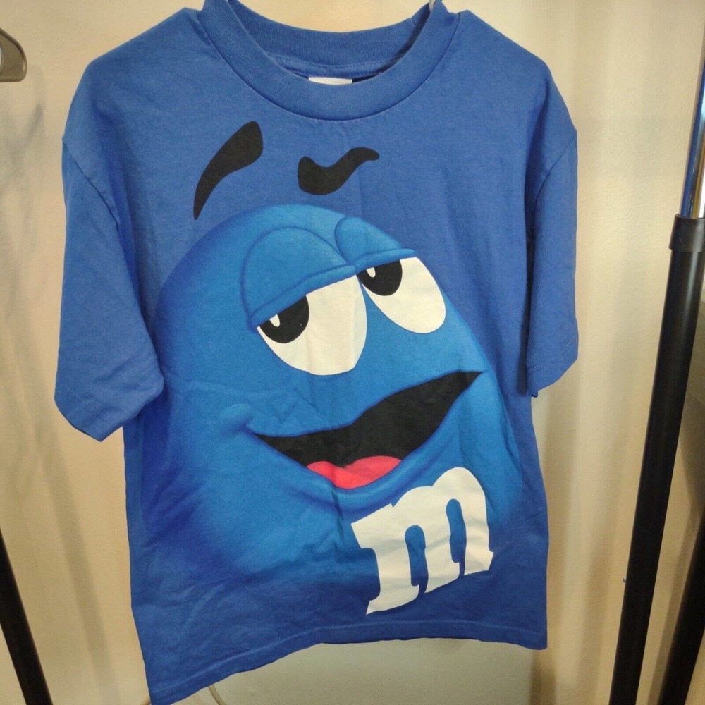 Blue M&Ms World T-Shirt Graphic Blue Chocolate Unisex Size M 2011